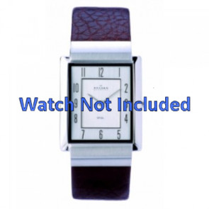 Watch strap Skagen 224LSL1 Leather Brown 22mm